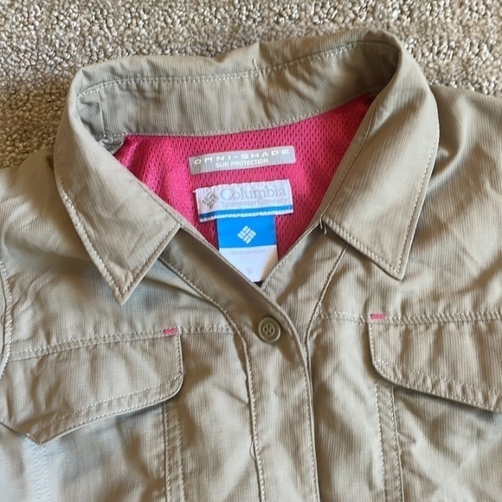 Columbia Omni-Shade Tan Button Down Dress - Picture 3 of 9